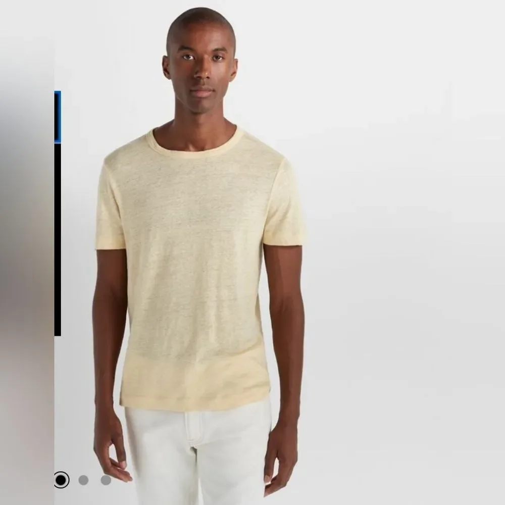 Club Monaco Short Sleeve Linen Crew